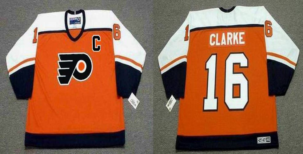 2019 Men Philadelphia Flyers 16 Clarke Orange CCM NHL jerseys